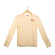 USC Trojans Women's White Cashmere Classic Multi-Knit Sweater